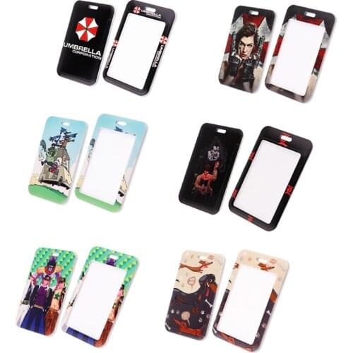 20pcs/lot BH1661 Blinghero Umbrella Movie Cartoon Card Holder Name Credit Card Holder Neck Strap Card ID Holder Identity Badge