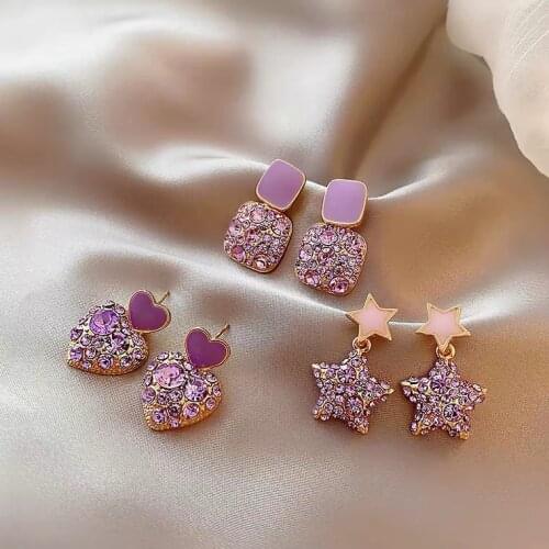 2020 New Luxury Earrings Peach Shaped Earrings Austria Crystal Stud Earrings Christmas Gift Fashion Earrings For Women