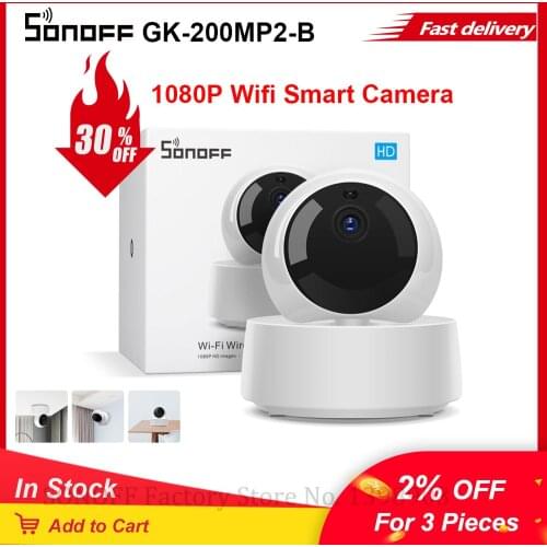 SONOFF Camera GK-200MP2-B Wireless Wifi Camera IP 1080P HD Baby Monitor Surveillance Security 360 IR Camera Alarm Smart Home