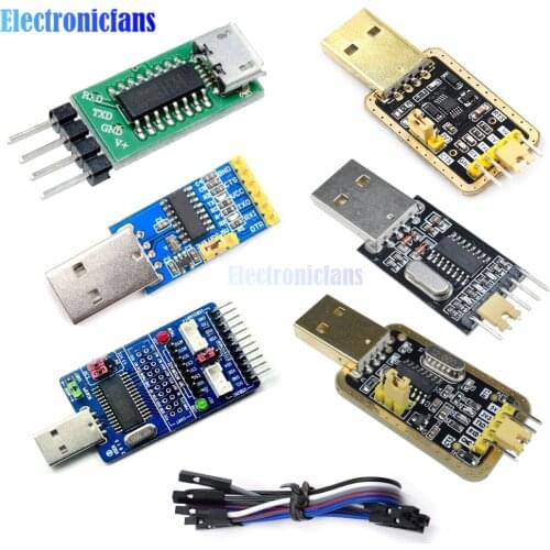 CH340G CH340C CH340 USB to TTL Converter Serial Port Adapter Download Module 3.3V 5V with Download Brush Line for Arduino