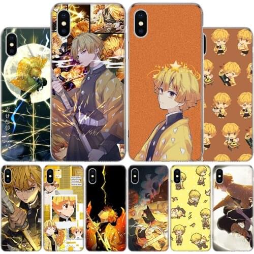 Demon Slayer Agatsuma Zenitsu Phone Case For Apple Iphone 12 11 Mini Pro X XR XS Max 7 8 6 6S Plus 5 SE 7G 6G + Art Cover Coque