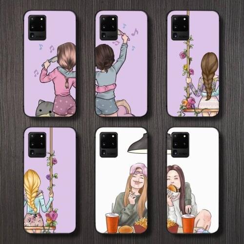 Girls Bff Best Friends Forever Always Phone Case For Samsung galaxy S 7 8 9 10 20 edge A 6 10 20 30 50 51 70 note 10 plus