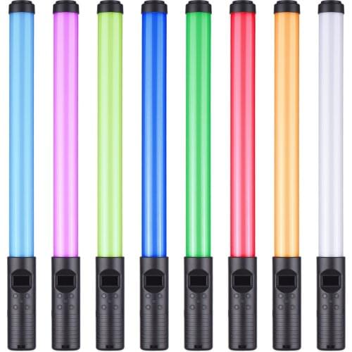 RGB Handheld LED Video Light Tube Photography Light Wand 3000-6500K Dimmable 10 Lighting Effect Builtin Battery for Vlog Product
