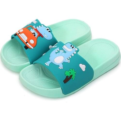 Children indoor slippers kids baby boys cartoon sandals shoes girls non-slip bathroom slippers summer outdoor beach slippers