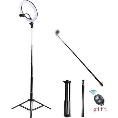 Ring Light Photo with Phone Holder 3colors Led USB Plug with Tripod for Phone Photo