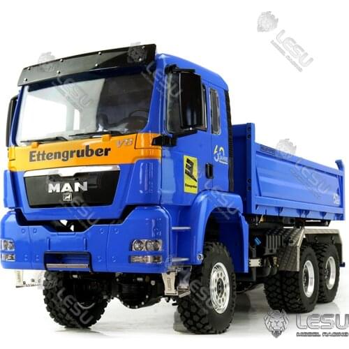 LESU 1/14 Three-way Tipper Dumper Truck Hydraulic RC MAN TGS Model Lights Sound ESC Cab TH16711-SMT5