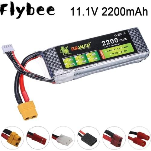 3S LION POWER 11.1V 2200mAh Lipo Battery For RC Toys Car Boats Helicopter Parts T/XT60/Banana/Tamiya plug 11.1v Drone Battery