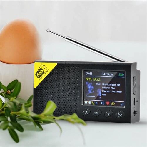 Mini DAB Radio Receiver FM Radio Station Stereo Radio Broadcast Portable Bluetooth Radios With 2.4 Inch Colorful LCD Display