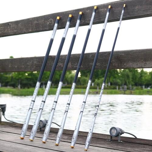 NEW Ultralight 7.2M -2.7M 28H Carp Fishing Rod Carbon Fiber Telescopic Spinning Fishing Rods Travel Pole Tackle