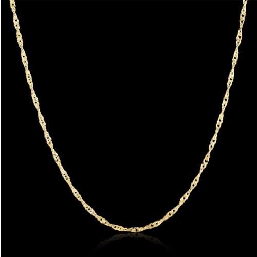 Wholesale gold color chain necklace wedding fashion exquisite silver lovely cute women classic for pendant jewelry gift KC023