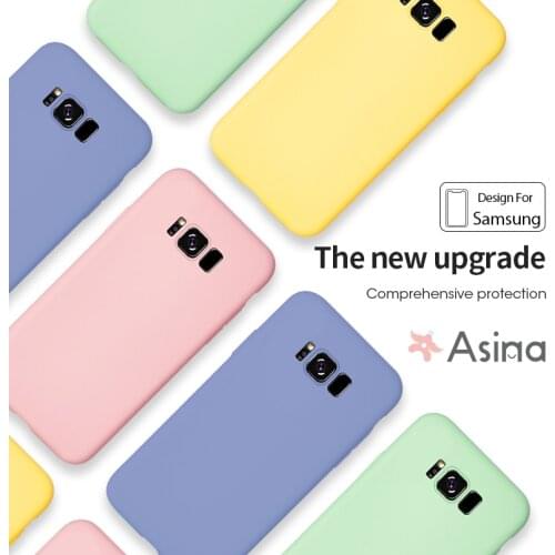 Original Liquid Silicone Case For Samsung Galaxy S8 S9 S10 Plus S21 Ultra Cover Plain Clear Bumper For Samsung Note 9 10 Capas