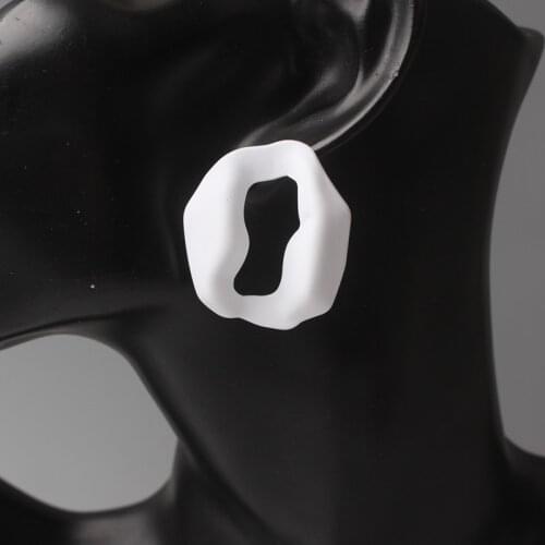 European And American Style Ins Simple Macarons Solid Color Earrings Fashion Niche Design 2021 New Trendboucle Oreille Femme