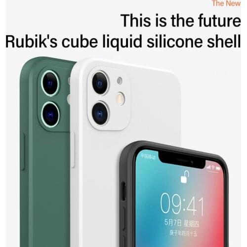 Ultra-thin Liquid Silicone Phone Case For iPhone 12 11 Pro Max XS XR X 8 7 Plus Protection Cover