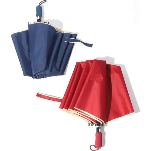 Popular Automatic Two Folding Umbrella Large Size Simple Men Business Parasol 8 Skeleton Umbrella Frame Folding Umbrella