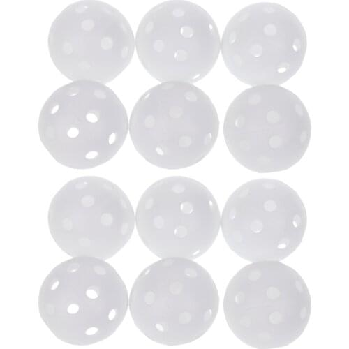 12 Pieces Plastic Lightweight Practice Balls for Golf Tennis Training