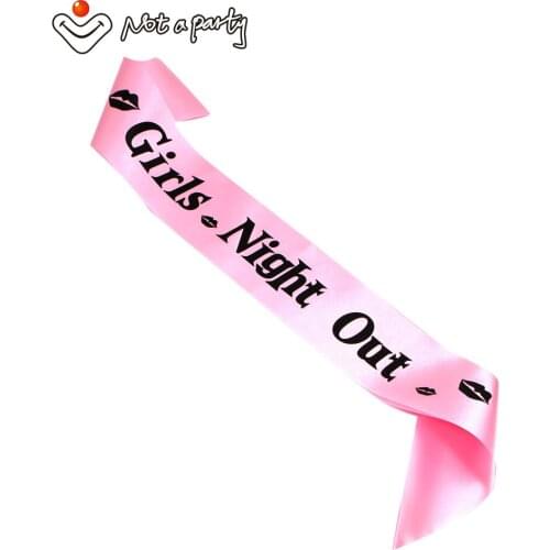 3pcs satin Ribbon pink wedding event white bride to be colorful Girls night out Band bachelorette party sash marriage ribbons