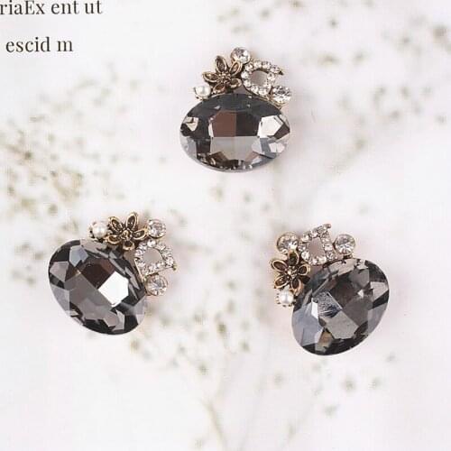 5 Pcs Rhinestone Pearl Flower Plate Diamond Button Jewelry Scarf For Hair Accessories Sewing Decorative Clothing Coat Buttons