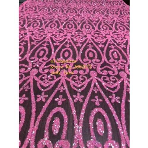 5yards/bag Pink line glitter pink fabric fluorescent color fabric used for wedding dress fashion HL107