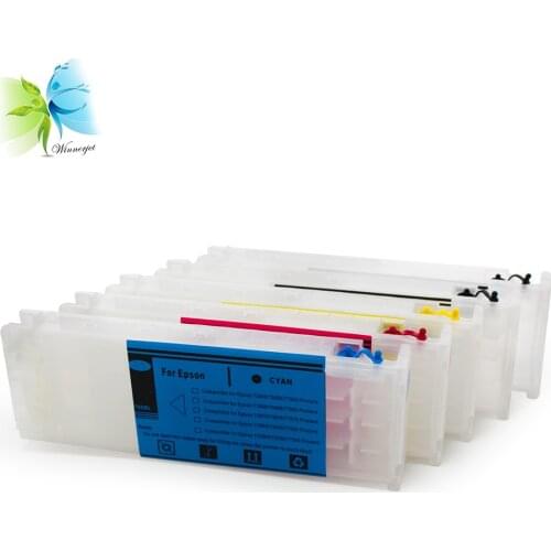 700ml T6941-T6945 Empty Refillable Ink Cartridge with Auto Reset Chip for Epson Surecolor T3000 T5000 T7000 Printer