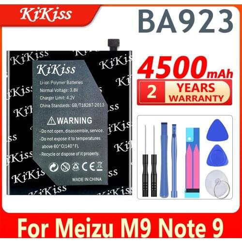 KiKiss 4500mAh Battery BA923 for Meizu Note 9 Note9 M9 Smartphone BA923 Cell Phone Replacement Batteries + Gift Tools