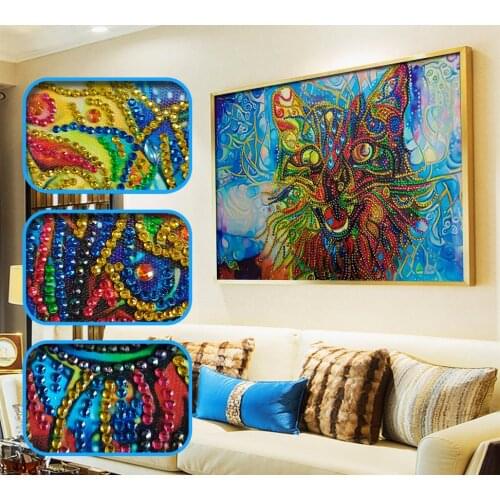 Animal Wolf Special Shaped Diamond Painting Crystal Rhinestones 5D DIY Diamond Embroidery Home Decoration Drill Cross Stitch