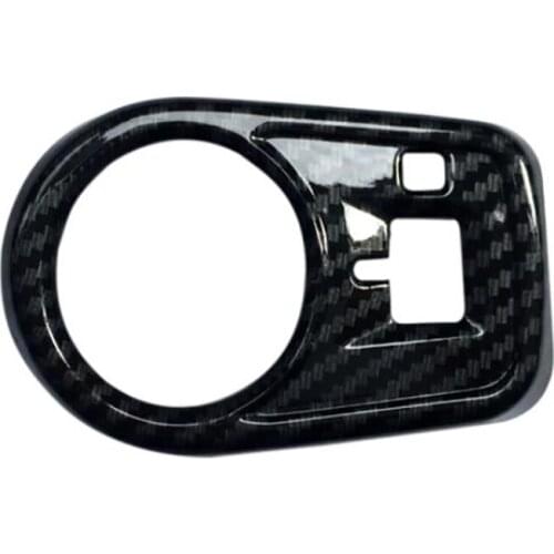 Car Left Side Control Rearview Mirror Adjustment Button Cover Trim for MG ZS MG6 SUV 17-20 Carbon Fiber Headlight Switch