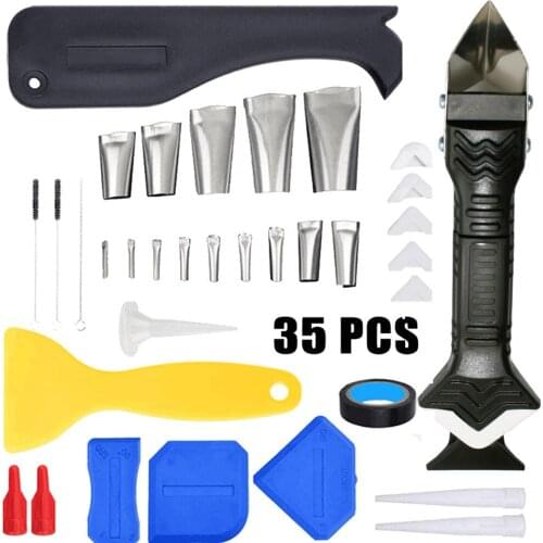 35 piece set of beautiful seam tools stainless steel caulking nozzle applicator scraper scraper sealant