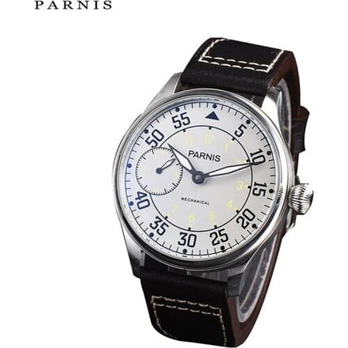 Parnis 44mm Hand Winding Mechanical Watches 17 Jewels Movement Luminous Hand Wind Watch Wrist Watches Reloj Hombre 2020 Luxury