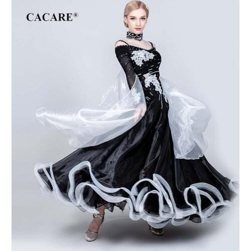 Customize Luxury Rhinestones Ballroom Dance Competition Dresses Standard Dance Dresses Ballroom Dress 8 Choices D0619 Big Hem