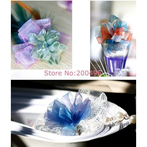 [IuBuFiGo] 168 Color sell New snow yarn riband Sheer Satin Ribbon Gift Packing 200yard/roll 3/8" 9mm