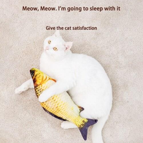 Creative Fish Shape Sisal 3D Pet Toy Fish Shape Bite Resistant Catnip Cat Toy Pet Chew Toy Pet Interaction Training Supplies