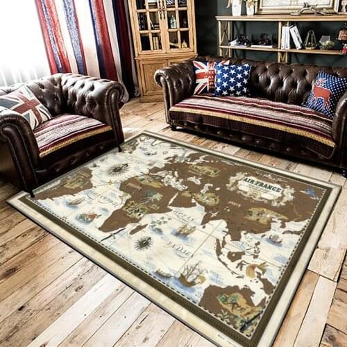 2021 Carpets For Living Room Fashion European Retro Route Pattern Rugs For Bedroom Large Floor Carpet Room Decoration Teenager
