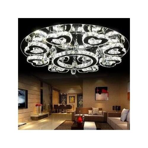 New line cutting lamp LED living room lamp crystal lamp luxury atmosphere round ceiling lamp modern minimalist