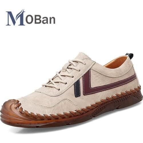 2020 New Classic Comfortable Men Casual Shoes Loafers Men Shoes Quality Split Leather Shoes Men Flats Moccasins Shoes Plus Size