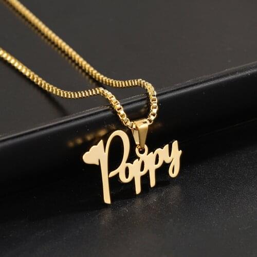 Custom Name Necklace 18k Gold Plated Necklace Personalized Stainless Steel Chain Necklace Jewelry 2021 Necklaces For Women Gift