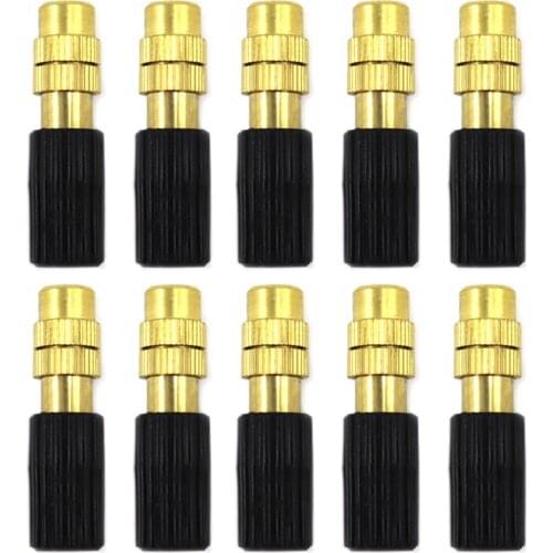 10PCS Adjustable Atomizing Copper Nozzle Connected To 4/7mm Capillary Tube Cooling Micro-Sprinkler Nozzle