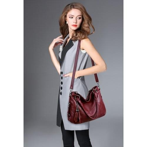 Luxury Brand Shoulder Bags Main Female Messenger Bag New Women Leather Handbags Designer Tassel Crossbody Bags