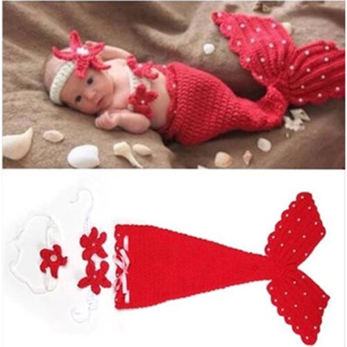 Manual Mermaid Photography Clothes Hand-woven Photography Clothing Baby Photo Props