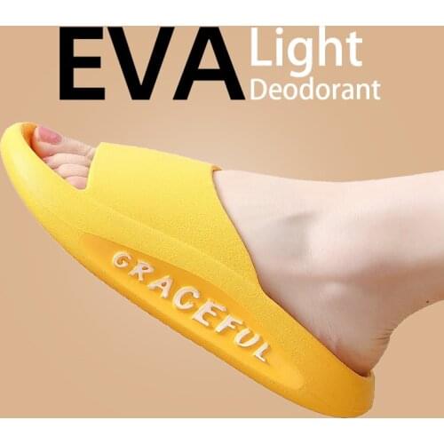 Women Sport Slippers Thick Sole Soft Indoor Bathroom Slide Sandals Summer Breathable Beach Flip Flops Men EVA High Quality Shoes