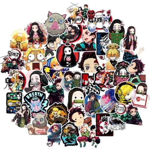 10/30/50/100Pcs/Set Demon Slayer Blade For Snowboard Laptop Luggage Fridge Car- Styling Vinyl Decal Home Decor Stickers