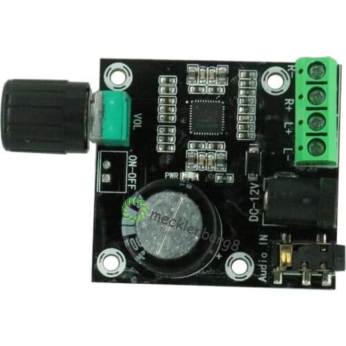 Super Slim 2 x 15W PAM8610 Class D Digital Dual Power Audio Amplifier Board Module 12V 15 W+15 W Electrical Components
