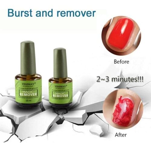 Magic Remover Gel Nail Polish Remover Within 2-3 MINS Peel off Varnishes Base Top Coat without Soak off water