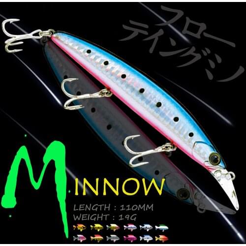 WALK FISH New 1 PCS Minnow Fishing lure 110mm 19g Artificial Bait Floating Minnow Wobblers Long Casting Sea Bass Fishing Tackle