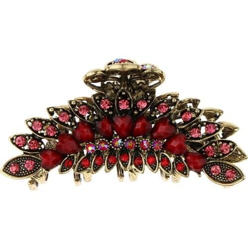 Women Hair Claw Barrettes Rhinestone Crystal Hair Clip Hairpin Hair Accessories for Women Girls