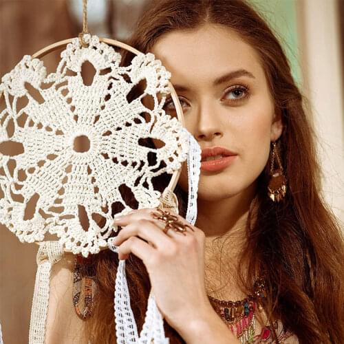 1PC 10-30cm Floral Hoop Round Bamboo Ring Hanging Wreath DIY Wedding Decor Dream Catcher Macrame Crafts Hoop Wedding Wreath