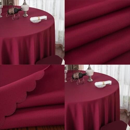 YRYIE 1PC Solid Color PurPle Wine Red Washable Wedding Tablecloth For Round Fable Party Banquet Dining Table Cover Decor