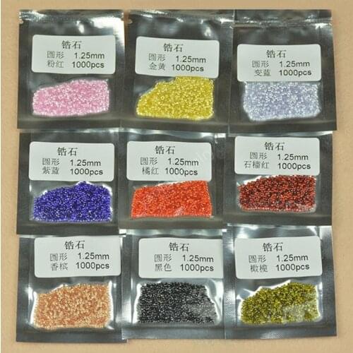 1000pcs/Lot 0.8mm-4.0mm Sale Price High Quality Various Color Round Brilliant Cut Cubic Zirconia CZ Stone Loose Synthetic Gems