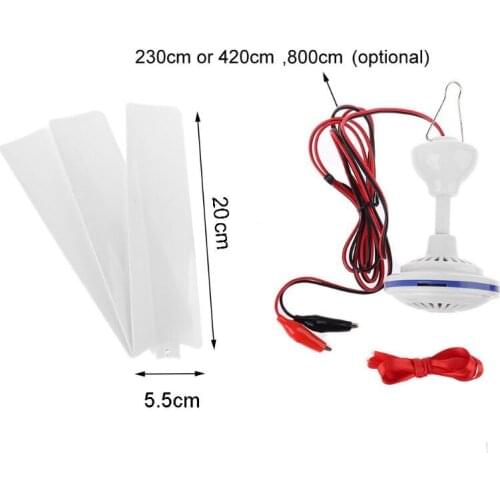 12V-85V 19.6" 6W Ceiling Fan Air Cooling Adjustable Speed Hanging Fan for Bed Home Camping Outdoor Tent Barbecue Picnic