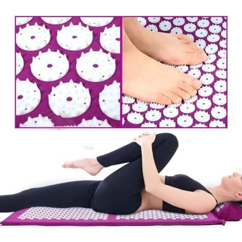 125x43cm Massage Cushion Yoga Acupressure Mat and Pillow Set Neck Back Foot Massager Pain Stress Relief Acupuncture Massage Pad