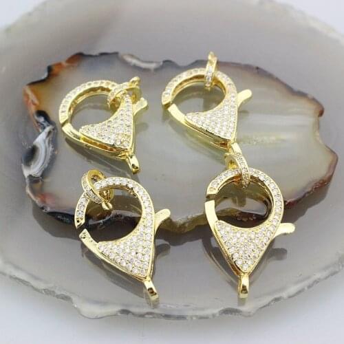 25*15mm 10pcs/lot Fashion cz clasp charm,handmade diy jewelry cheap cz clasp charm,necklace/bracelet jewelry component